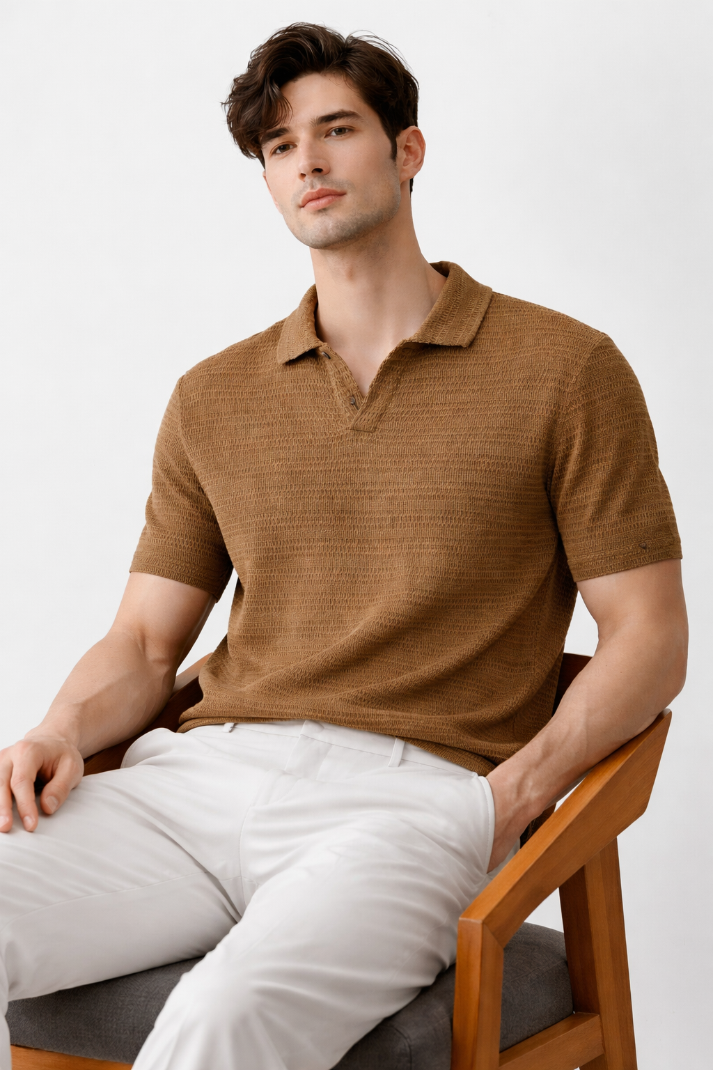 Sandbar Open-Weave Knit Polo