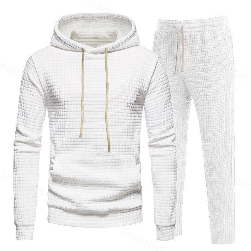 Quilted Knit Hoodie Set