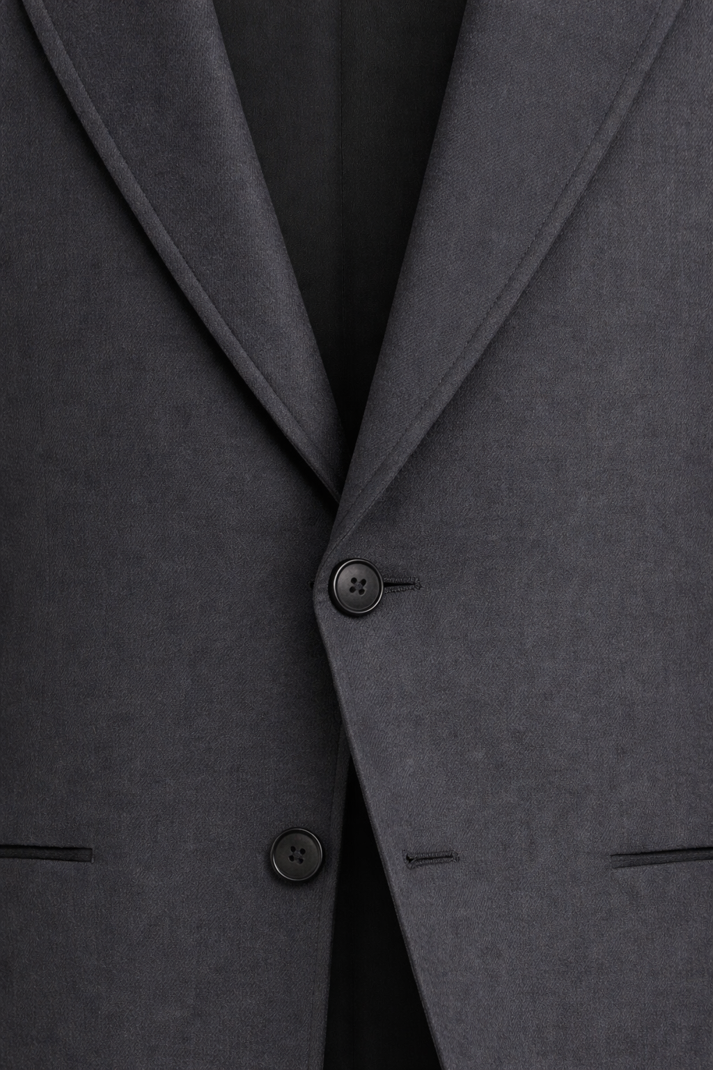Men’s Structured Long Overcoat with Clean Notched Collar