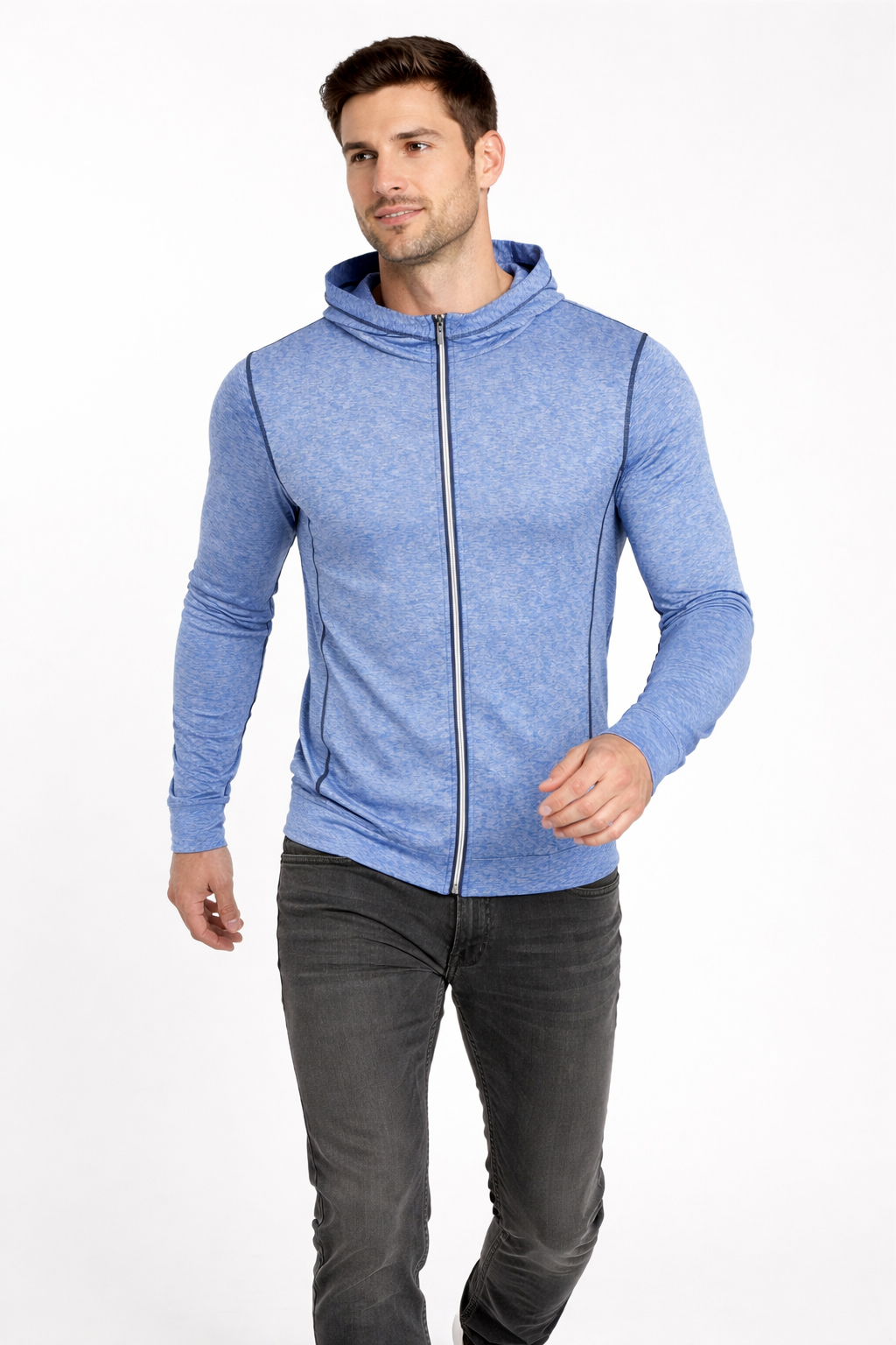 Zip Sport T Shirt Long Sleeve