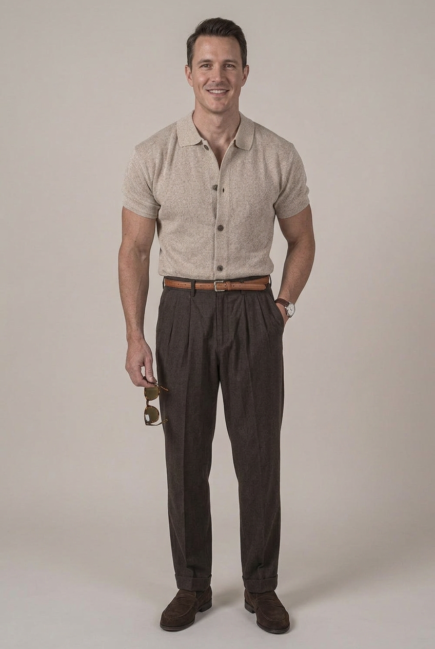 Riverton Textured Knit Polo