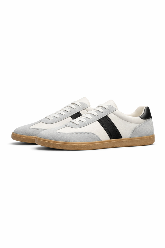 Contrast gestreepte retro sneakers