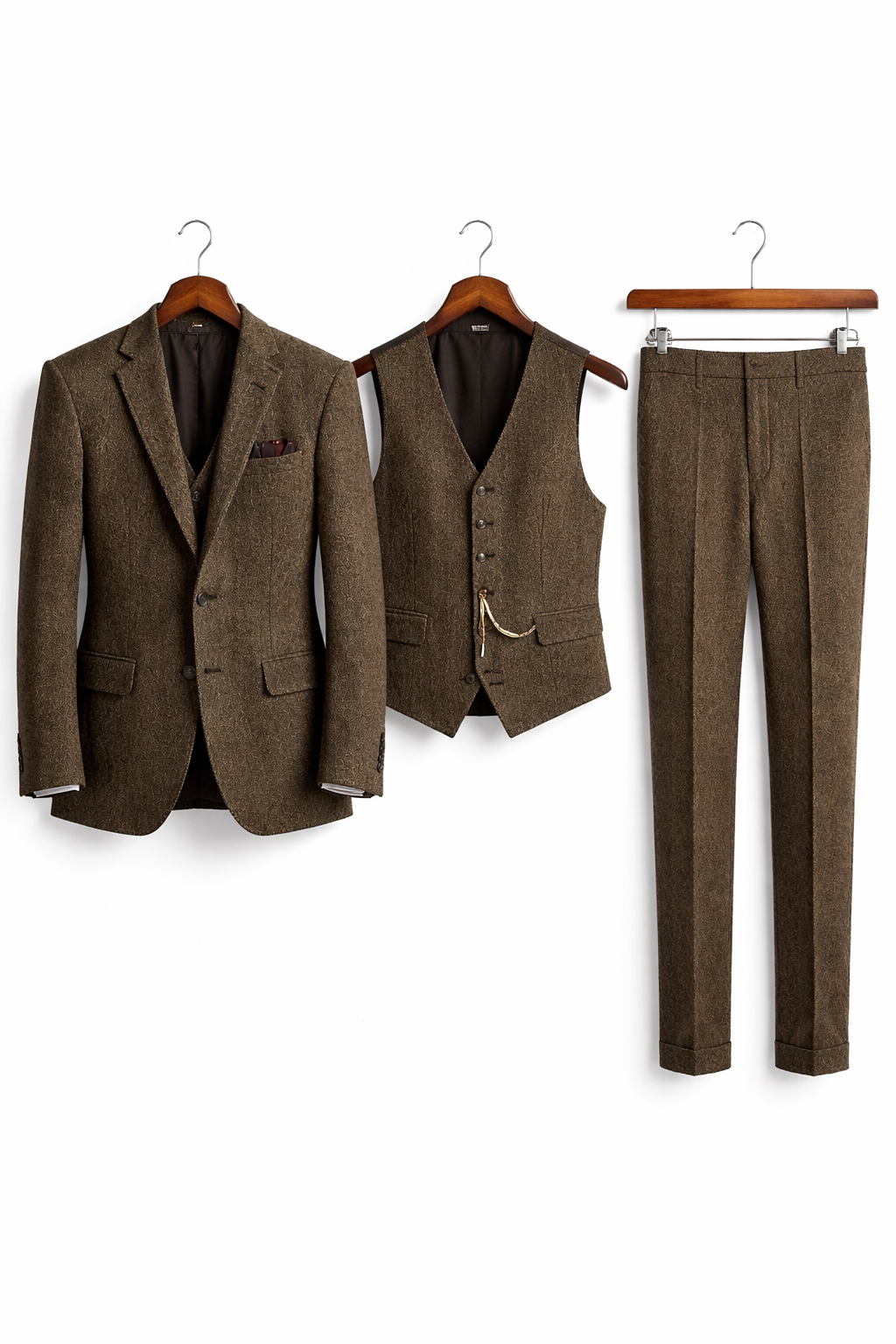 Ashford Three-Piece Textured Suit Set